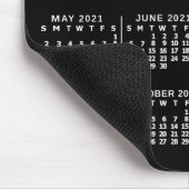 2021 Year Monthly Calendar Custom Black and White Mousepad (Ecke)