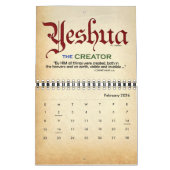 2021 YESHUA Jesus jüdischer Name Christlich Messia Kalender (Feb 2026)