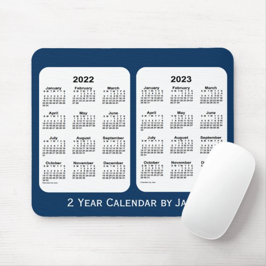 2022-2023 Police Box Blue 2 Year Calendar by Janz Mousepad (Mit Mouse)