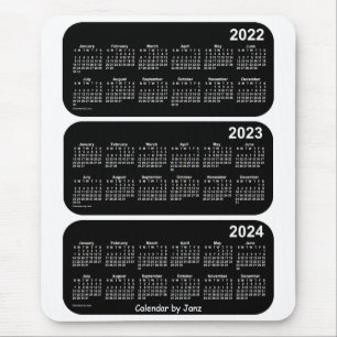 2022-2024 weißer 3-jähriger Neonkalender durch Mousepad