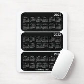 2022-2024 Weißer Neon 3-Jahres-Kalender von Janz Mousepad (Mit Mouse)