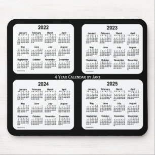 2022-2025 Schwarz-Weiß-Kalender von Janz Mousepad
