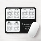 2022-2025 Schwarze Neon School Year Calendars von  Mousepad (Mit Mouse)