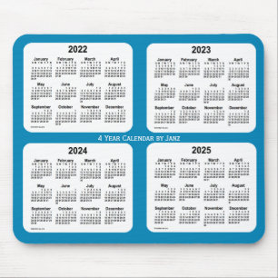 2022-2025 Steel Blue 4 Year Calendar by Janz Mousepad