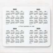 2022-2025 Weißer Vierjahreskalender von Janz Mousepad (Vorne)