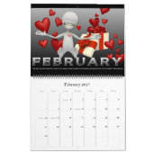 2022 3D-Piepse großer Kalender mit Anführungszeich (Feb 2027)