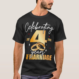 2022 4. Hochzeitstag feiern T-Shirt
