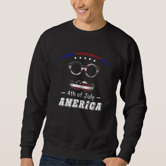 2022 4th Of July Independence Day Us American Flag Sweatshirt (Vorderseite)