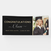 2022 Abschluss Black Gold High School Uni Banner (Horizontal)