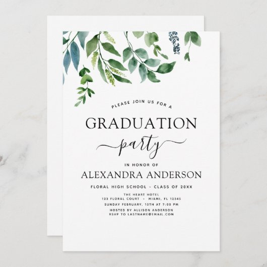 2022 Abschluss Botanische Vegetation Einladung (Vorne/Hinten)