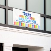 2022 Abschluss Custom Crayon School Banner (Äußeres Gebäude)