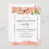 2022 Abschluss für Korallenpfirsichpfirsichkörbe g Postkarte (Vorne/Hinten)