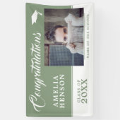 2022 Abschluss Pastel Green Graduate Foto Party Banner (Vertikal)