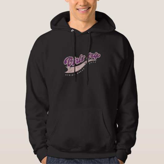 2022 Alle Girls Trip Spring Break Retro Vacay Purp Hoodie (Vorderseite)