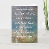 2022 Alte Gewässer: Ekclesiastes 3:11 Karte (Vorderseite)