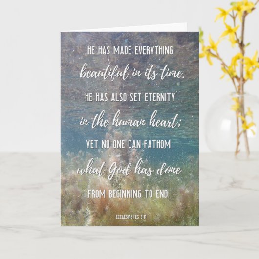 2022 Alte Gewässer: Ekclesiastes 3:11 Karte (Gelbe Blume)