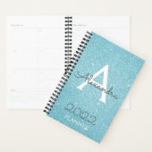 2022 Aquamarines Aqua Blue Glitzer Sparkle Monogra Planer (Anzeige)