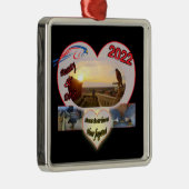 2022 Beauty and Dot.ca Square Memorial Ornament Aus Metall (Rechts)