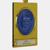 2022 Blue Saphire Hochzeit 65 Jahre Banner-Ornament Gold (Rechts)