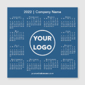 2022 Calendar Company Logo auf Blue Magnet (Vorderseite)
