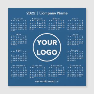 2022 Calendar Company Logo auf Blue Magnet