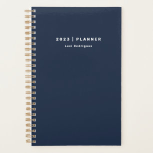 2022 Chic Dark Navy Blue Weekly Monatszeitschrift Planer
