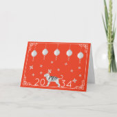 2022 Chinesischer New Year Origami Tiger, Orange Karte (Vorderseite)