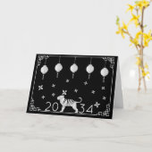 2022 Chinesischer New Year Origami Tiger, schwarz Karte (Gelbe Blume)