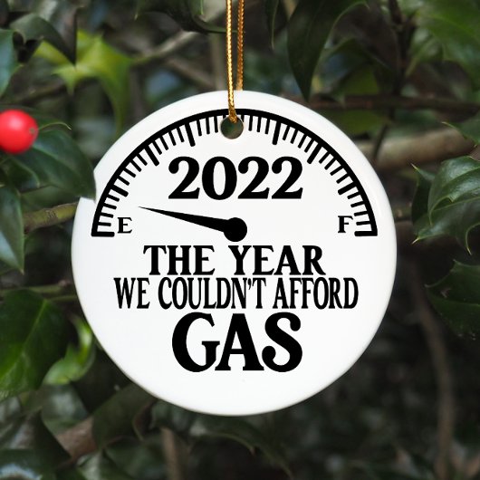 2022 Das Jahr, in dem wir den Gasweihnachtsbaum er Keramik Ornament