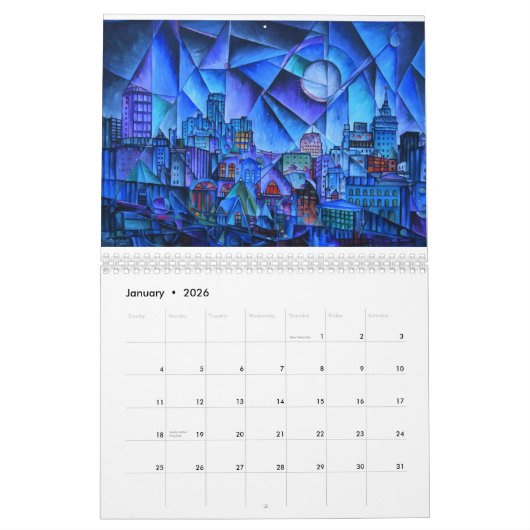 2022 Detroit inspired Calendar Kalender (Jan 2026)
