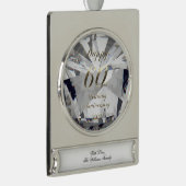 2022 Diamond Wedding 60 Jahre Banner-Ornament Silber (Rechts)