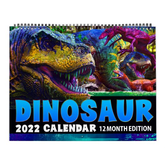 2022 DINOSAUR WORLD CALENDAR: Kids Calendar Print Kalender (Titelbild)