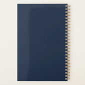 2022 Dunkle Marine Blue Weekly Monthly Planer (Rückseite)