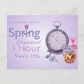 2022 Erinnerung "Zeitwechsel einsparen" Postkarte (Vorderseite)