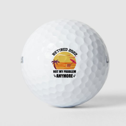 2022 erschöpft Nicht mein Problem noch lustiger Rü Golfball (Vorderseite)