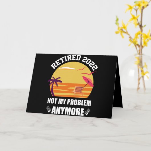 2022 erschöpft Nicht mein Problem noch lustiger Rü Karte (Gelbe Blume)