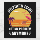 2022 erschöpft Nicht mein Problem noch lustiger Rü Weinetikett (Einzelnes Label)