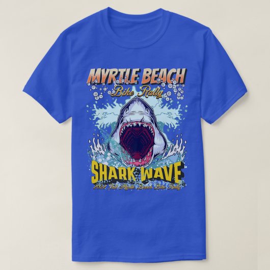 2022 FALL MYRTLE BEACH BIKE RALLY SHARK WAVE ART O T-Shirt (Design vorne)