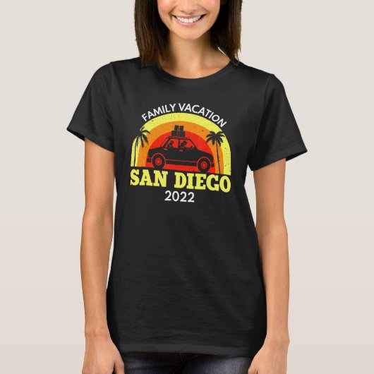 2022 Familienurlaub San Diego Ca Matching Auto Tri T-Shirt (Vorderseite)