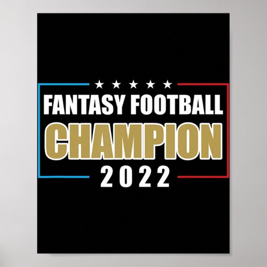 2022 Fantasy Football Champion USA Football Poster (Vorne)