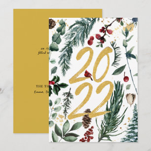 2022 Festive Gold Pine Bough Magnolia Weihnachten