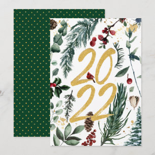 2022 Festive Gold Pine Bough Magnolia Weihnachten