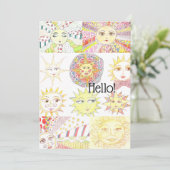 2022 Flat Dankeschön Karte - Sonnen (Stehend Vorderseite)