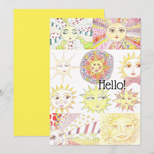 2022 Flat Dankeschön Karte - Sonnen (Vorne/Hinten)