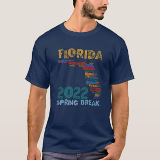 2022 Florida SPRING BREAK Trip Vacay Squad Cities T-Shirt
