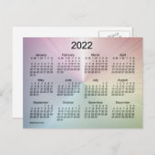 2022 Fog Shimmer Mini Kalender von Janz Postkarte (Vorne/Hinten)