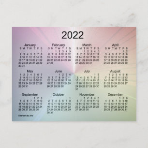 2022 Fog Shimmer Mini-Kalender von Janz Postkarte