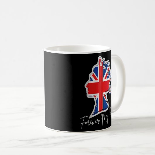 2022 Forever My Queen British Pride Wertschätzung  Kaffeetasse (VorderseiteRechts)