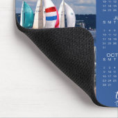 2022 Foto-Kalender Stilvolle Schrift Blau Mousepad (Ecke)