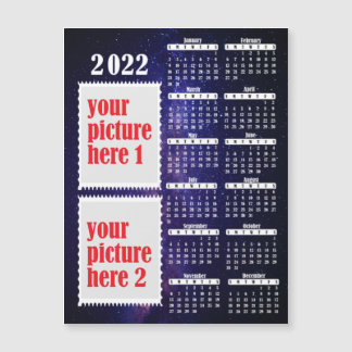 2022 Foto Personalisierter Kalender Kühlschrankmag Magnetkarte